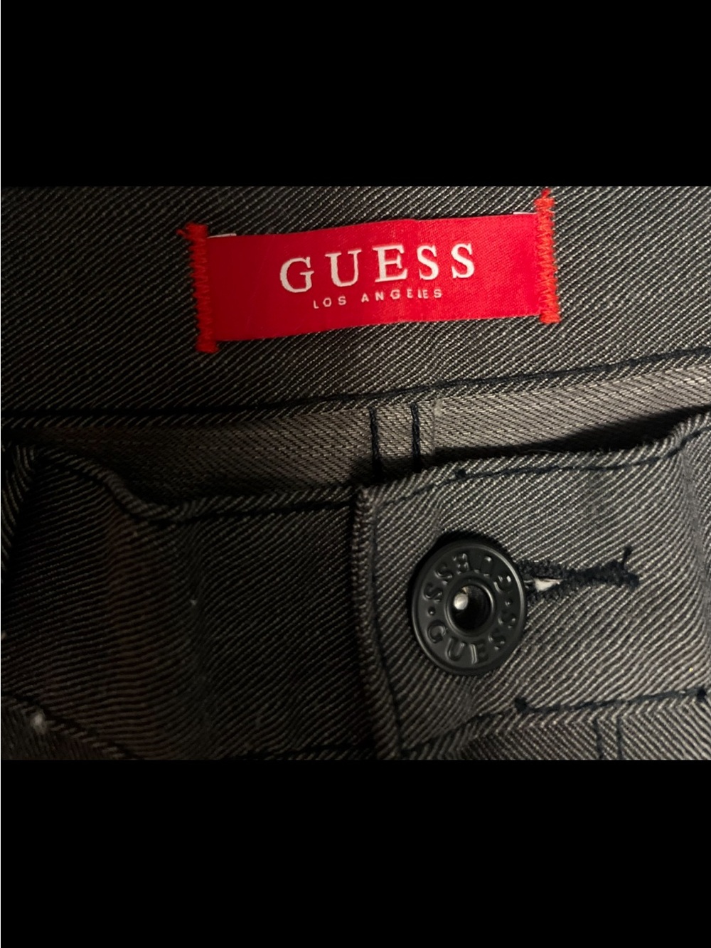 Guess Men’s Slim Straight Jeans in Charcoal Gray - Picture 6 of 7
